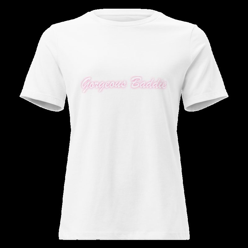 Gorgeous Baddie Script Night Women's Tee White