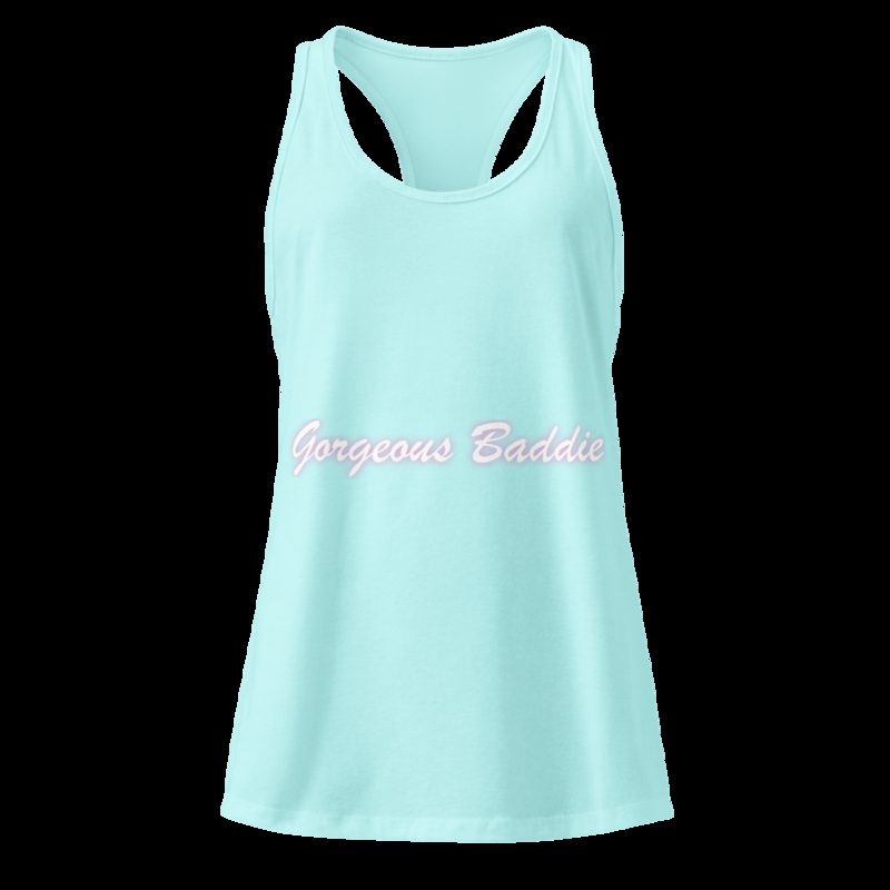 Gorgeous Baddie Script Night Racerback Tank Cancun