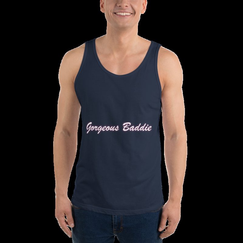 Gorgeous Baddie Script Night Tank Navy