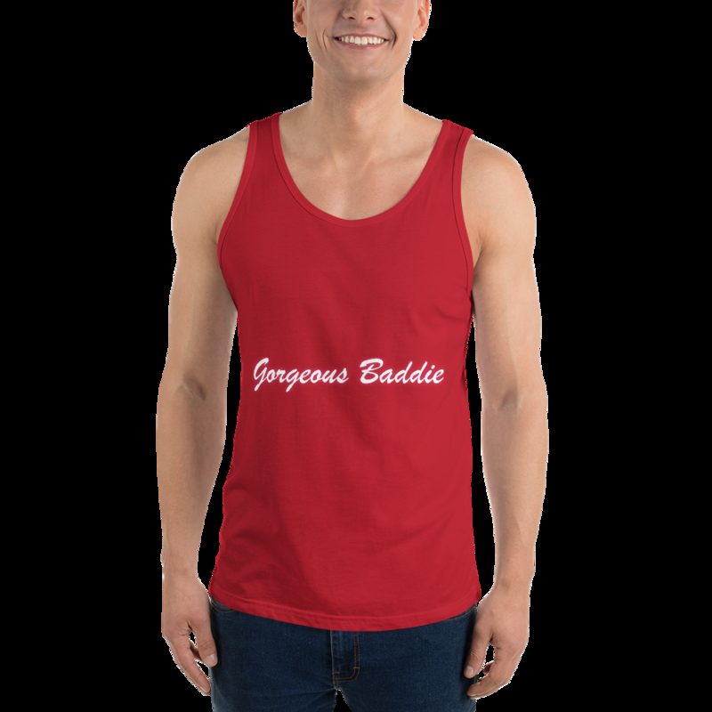 Gorgeous Baddie Script Night Tank Red