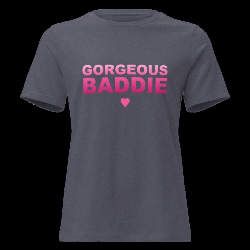 Gorgeous Baddie Stacked Women's Tee Heather Navy
