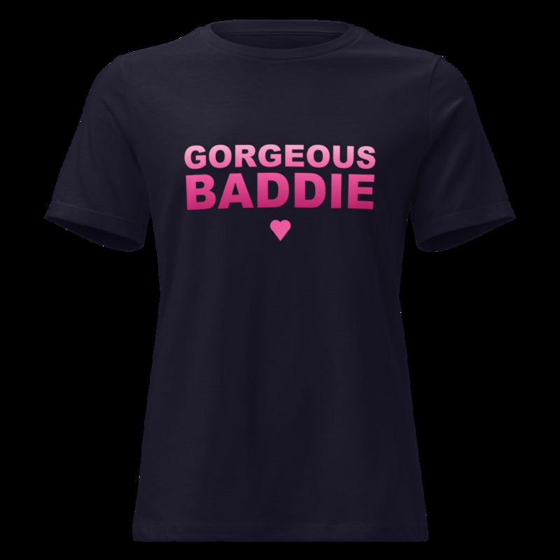 Gorgeous Baddie Stacked Women's Tee Navy
