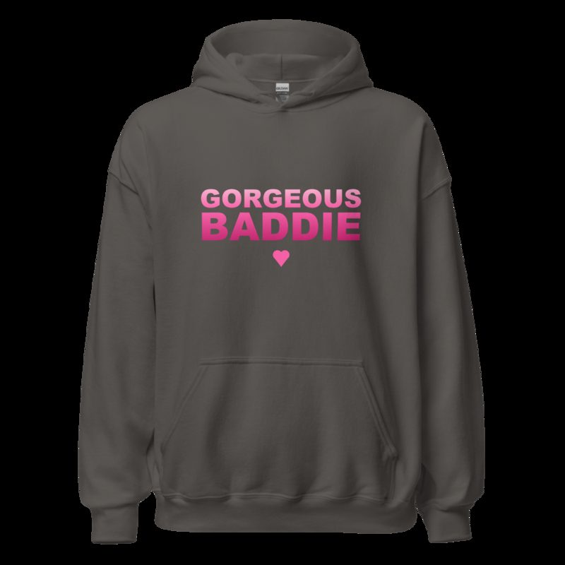 Gorgeous Baddie Stacked Hoodie Charcoal