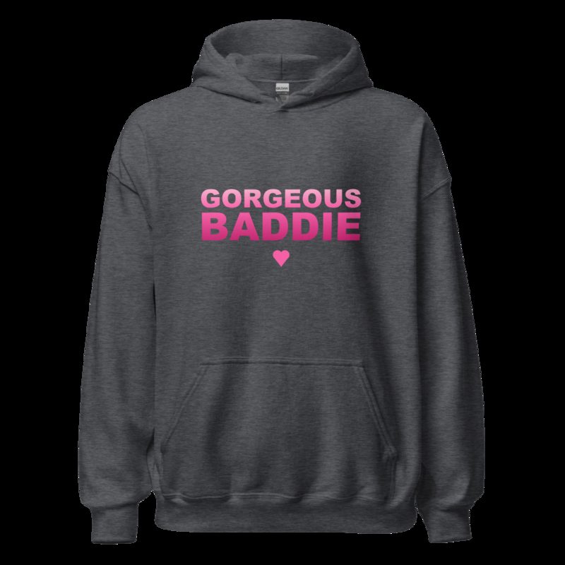 Gorgeous Baddie Stacked Hoodie Dark Heather