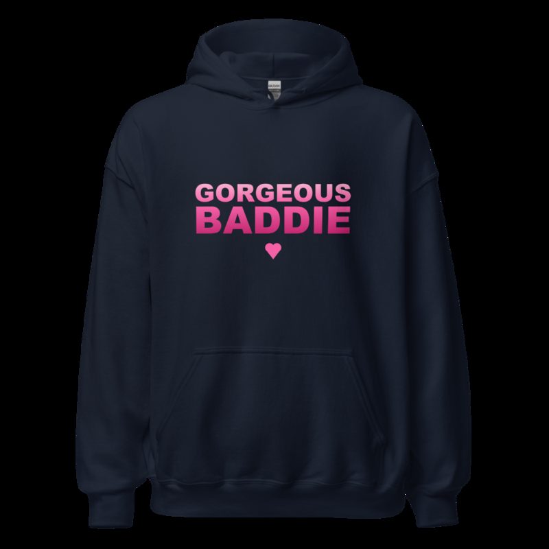 Gorgeous Baddie Stacked Hoodie Navy