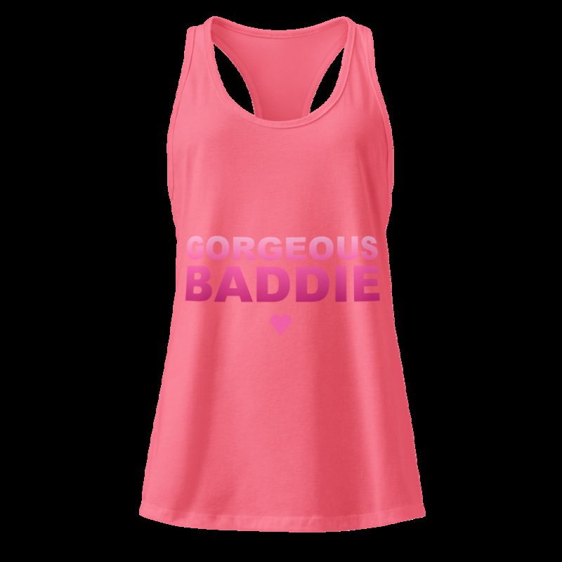 Gorgeous Baddie Stacked Racerback Tank Hot Pink