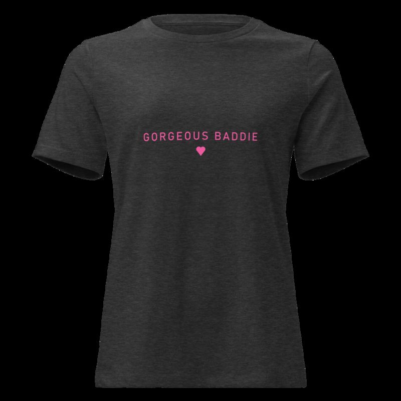 Gorgeous Baddie Minimal Women's Tee Dark Grey Heather