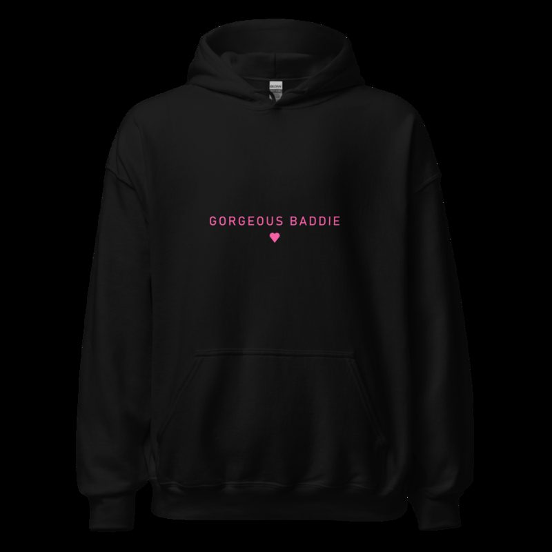 Gorgeous Baddie Minimal Hoodie Black