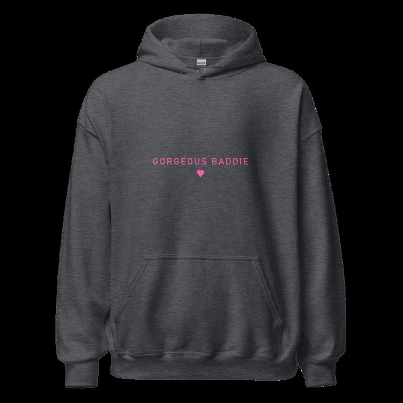 Gorgeous Baddie Minimal Hoodie Dark Heather