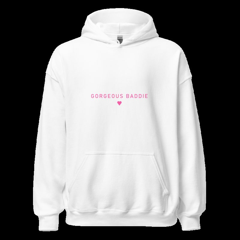 Gorgeous Baddie Minimal Hoodie White