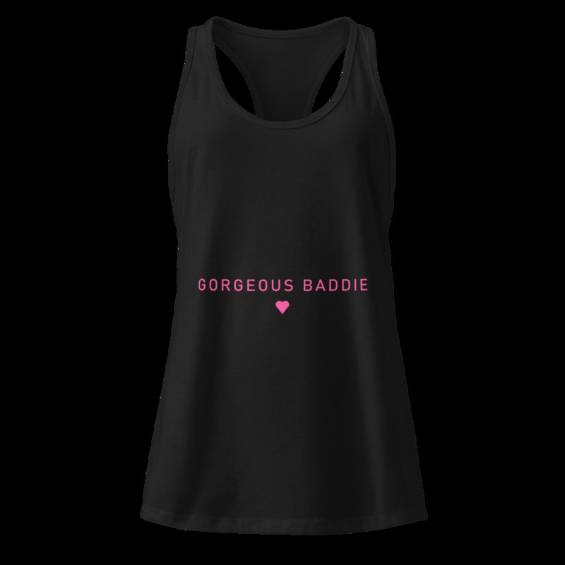 Gorgeous Baddie Minimal Racerback Tank Black