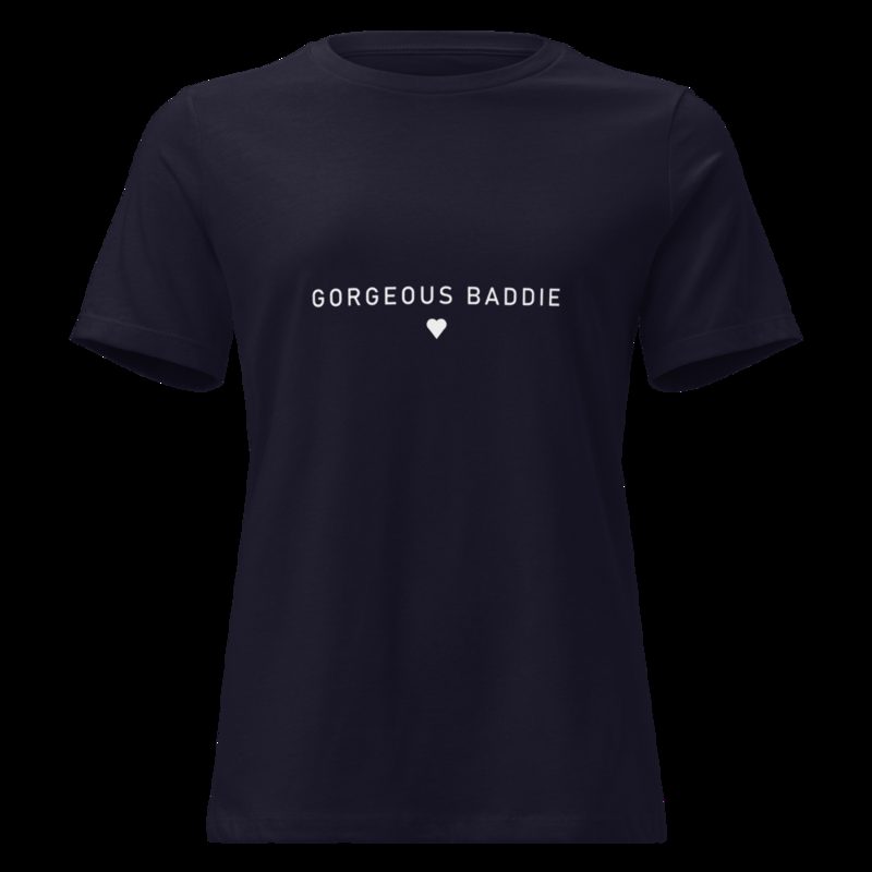 Gorgeous Baddie Minimal Pink Women's Tee Navy