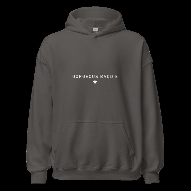 Gorgeous Baddie Minimal Pink Hoodie Charcoal