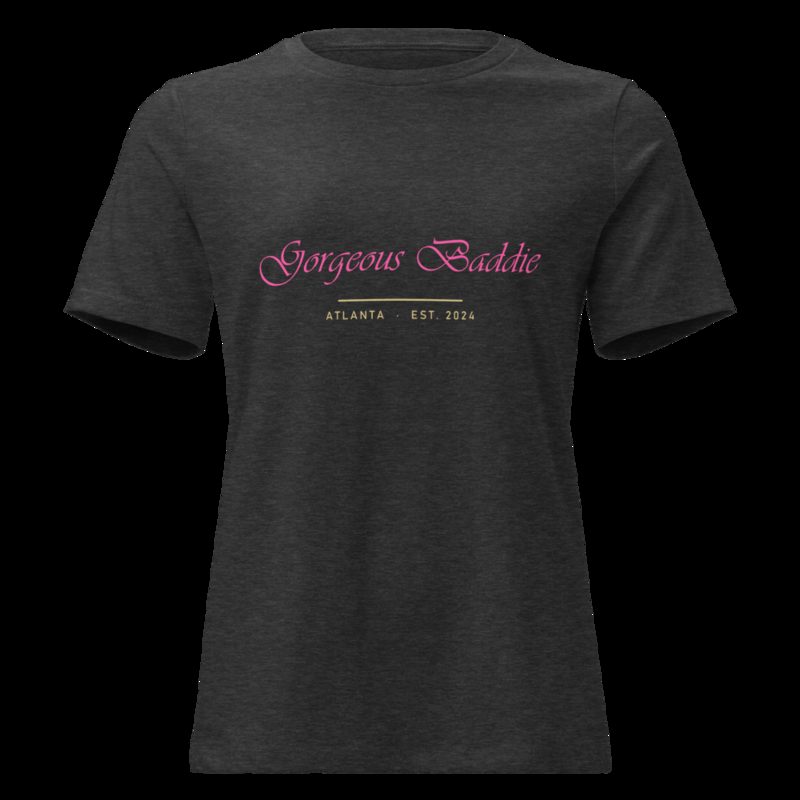 Gorgeous Baddie Signature Women's Tee Dark Grey Heather