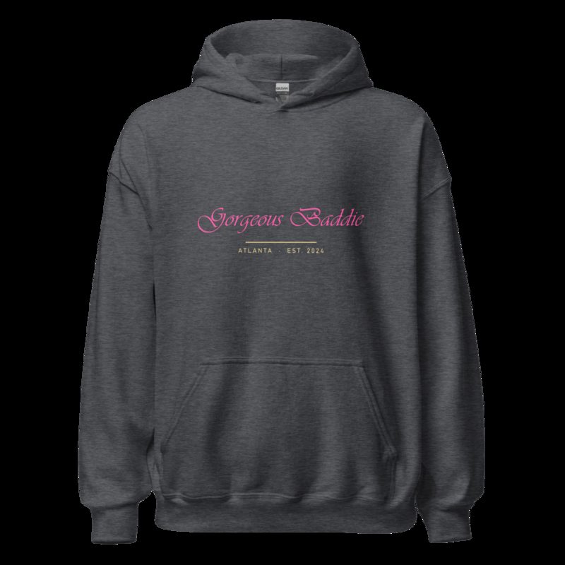 Gorgeous Baddie Signature Hoodie Dark Heather