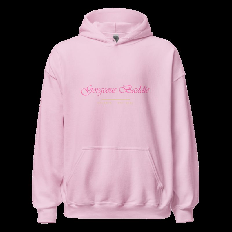 Gorgeous Baddie Signature Hoodie Light Pink