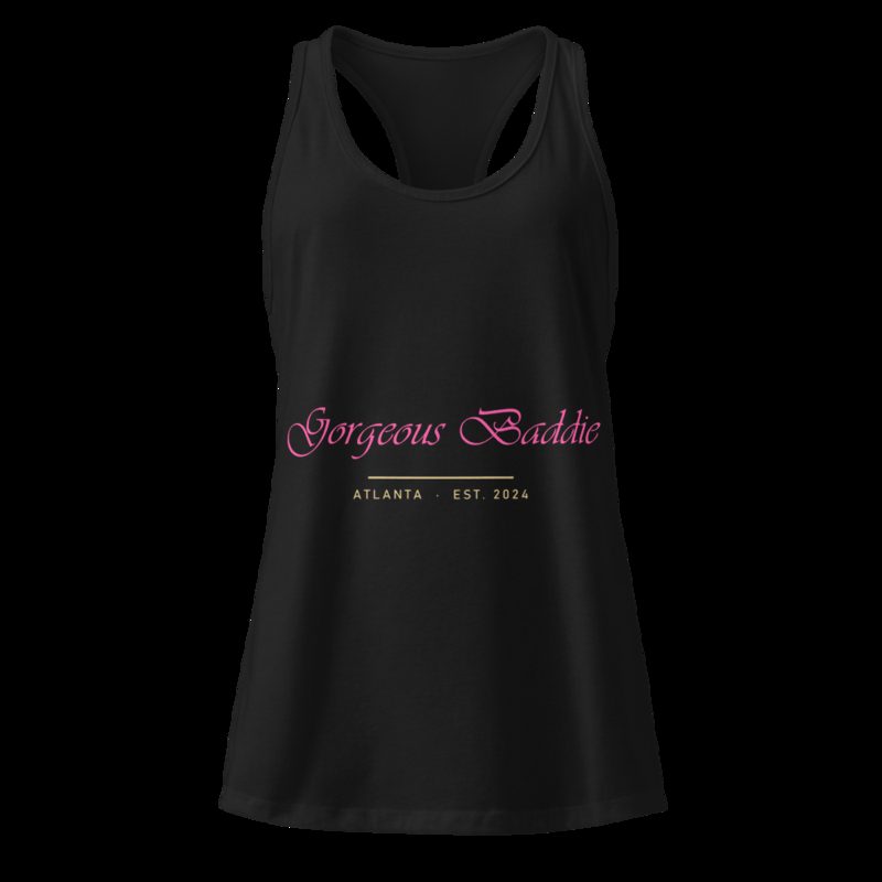 Gorgeous Baddie Signature Racerback Tank Black