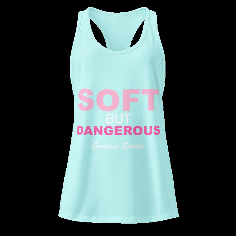 Gorgeous Baddie Soft But Dangerous Racerback Tank Cancun