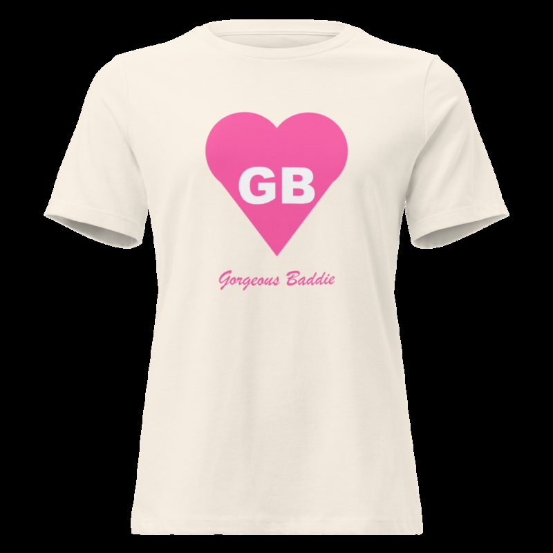 Gorgeous Baddie Heart Monogram Women's Tee Natural