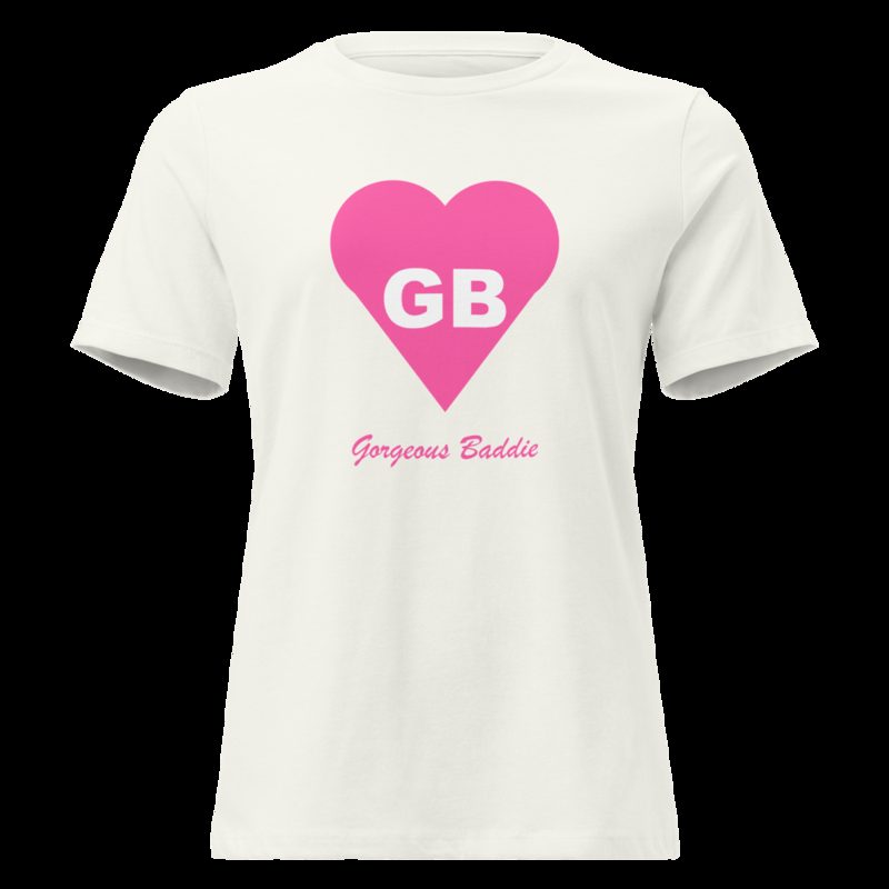 Gorgeous Baddie Heart Monogram Women's Tee Vintage White