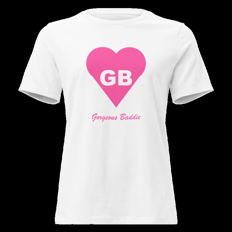 Gorgeous Baddie Heart Monogram Women's Tee White