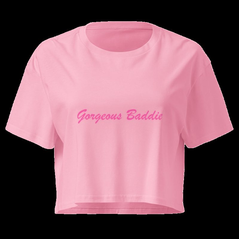 Gorgeous Baddie Script Crop Top Bubblegum