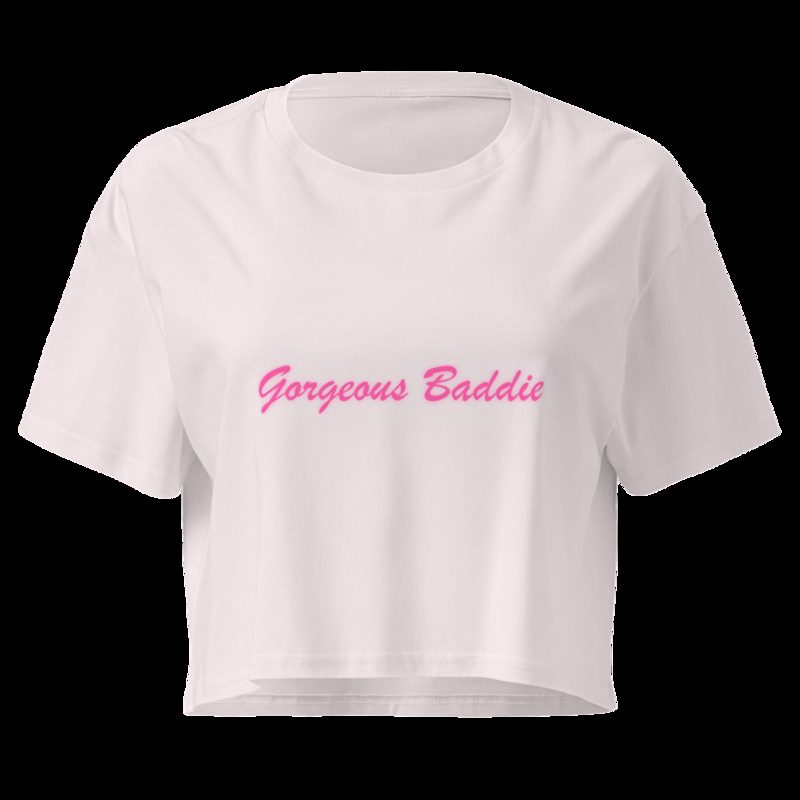 Gorgeous Baddie Script Crop Top Orchid