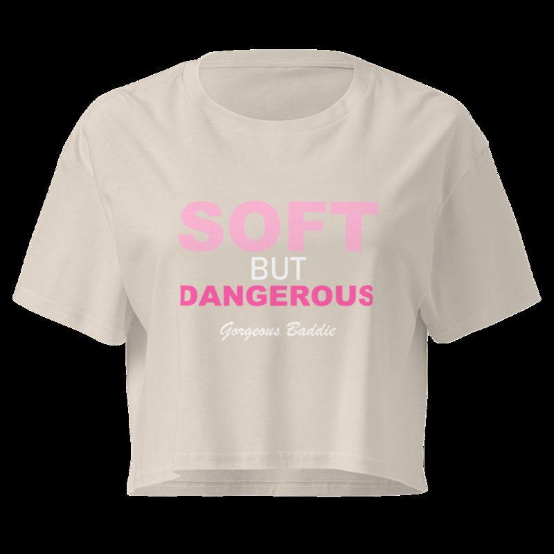 Gorgeous Baddie Soft But Dangerous Crop Top Bone