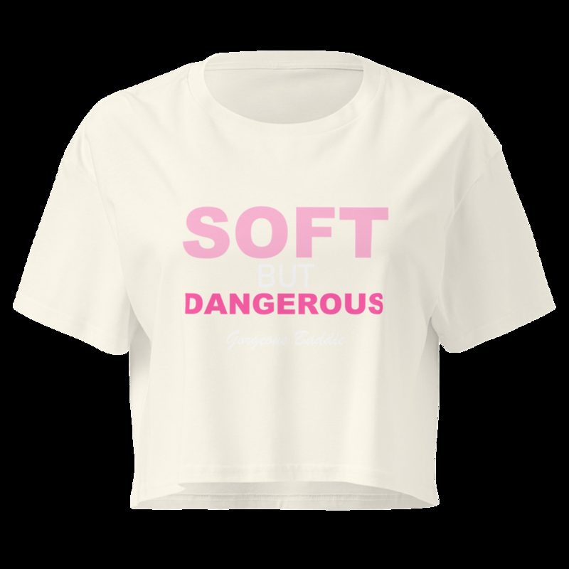 Gorgeous Baddie Soft But Dangerous Crop Top Natural