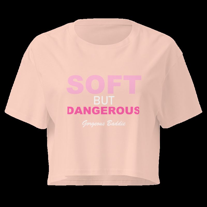 Gorgeous Baddie Soft But Dangerous Crop Top Pale Pink
