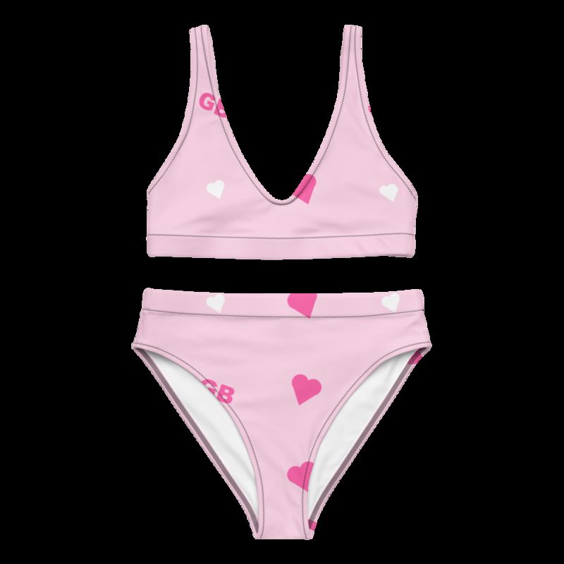 Gorgeous Baddie Hearts Bikini White