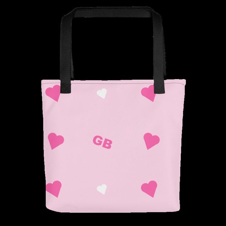 Gorgeous Baddie Hearts Tote Bag in Black
