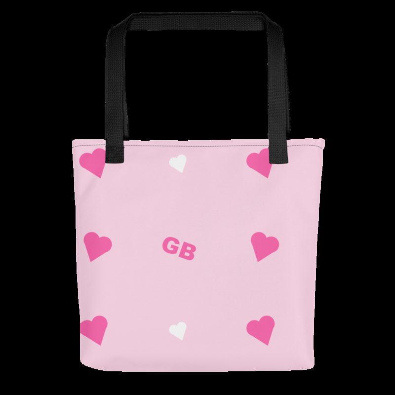 Gorgeous Baddie Hearts Tote Bag Black