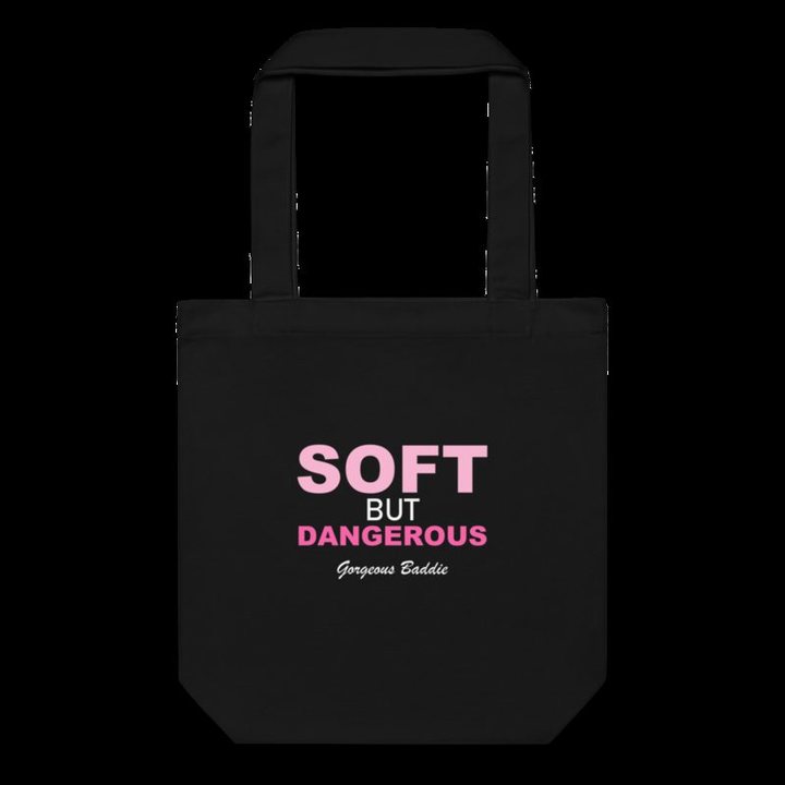 Gorgeous Baddie Soft But Dangerous Tote Bag in Black