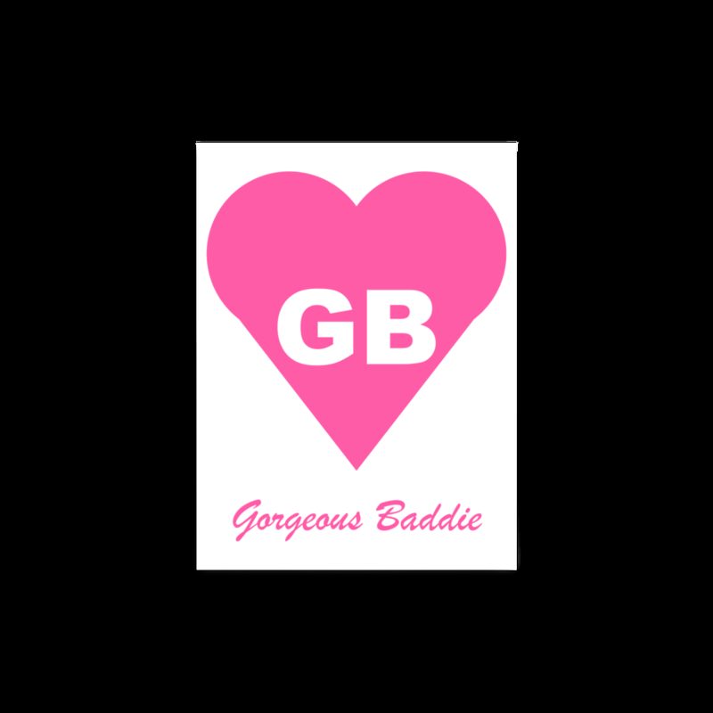 Gorgeous Baddie Heart Monogram Poster