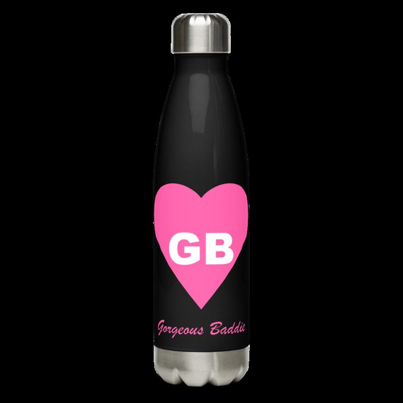 Gorgeous Baddie Heart Monogram Water Bottle