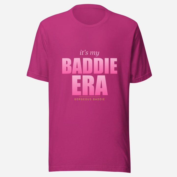 Gorgeous Baddie Baddie Era Tee in Berry
