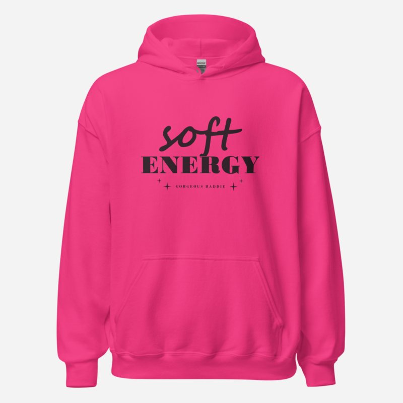 Gorgeous Baddie Soft Energy Lux Hoodie in Heliconia