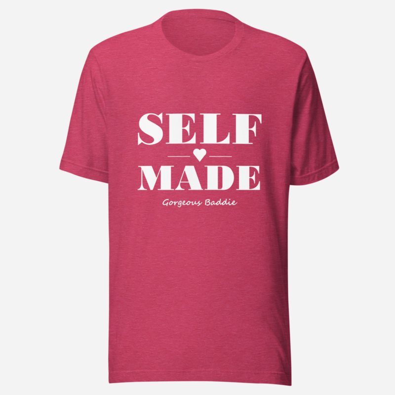 Gorgeous Baddie Self Made Lux Tee in Heather Raspberry