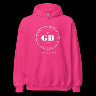 Gorgeous Baddie GB Crest Lux Hoodie Heliconia