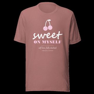 Gorgeous Baddie Sweet On Myself Love Notes Tee Heather Mauve