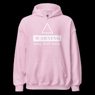Gorgeous Baddie Warning: May Flirt Back Love Notes Hoodie Light Pink