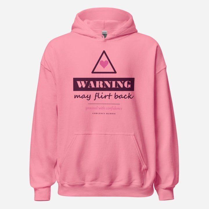 Gorgeous Baddie Warning: May Flirt Back Love Notes Hoodie White in Azalea