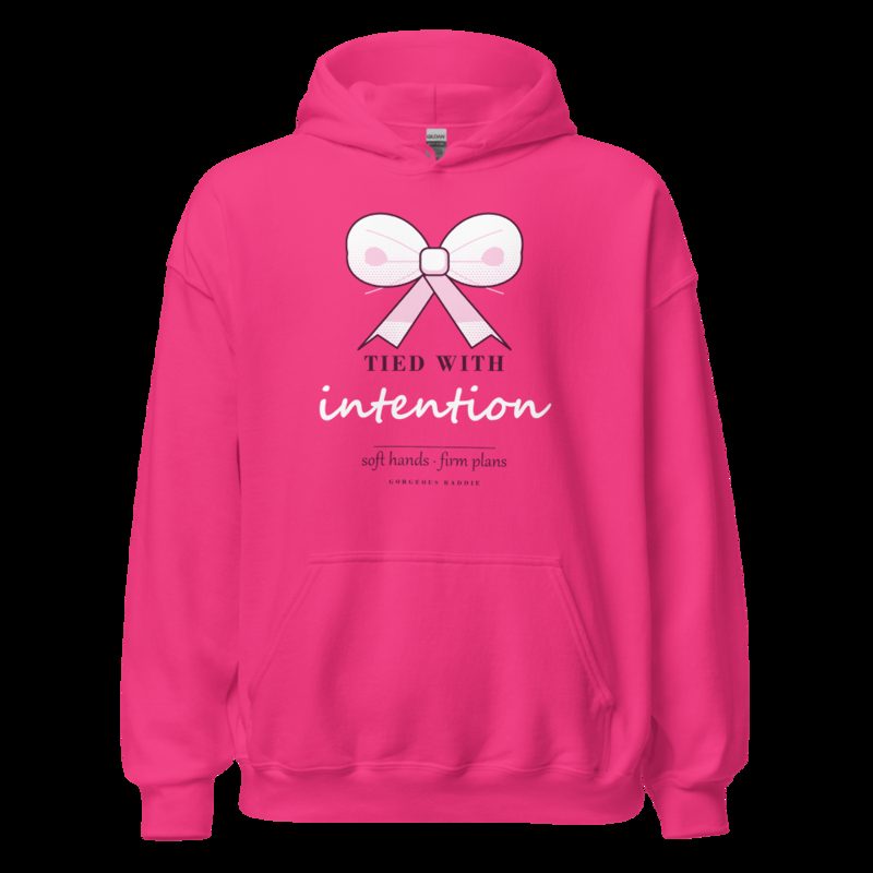 Gorgeous Baddie Tied With Intention Boutique Hoodie Heliconia