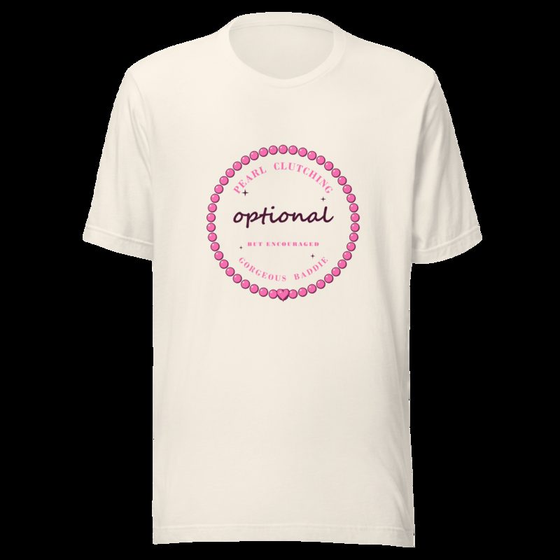 Gorgeous Baddie Pearl Clutching Optional Boutique Tee White Vintage White