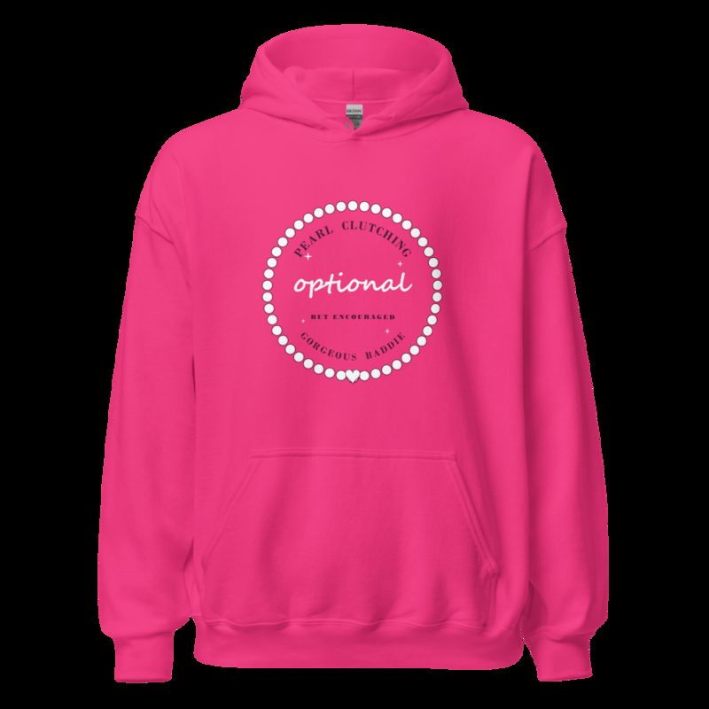 Gorgeous Baddie Pearl Clutching Optional Boutique Hoodie Heliconia