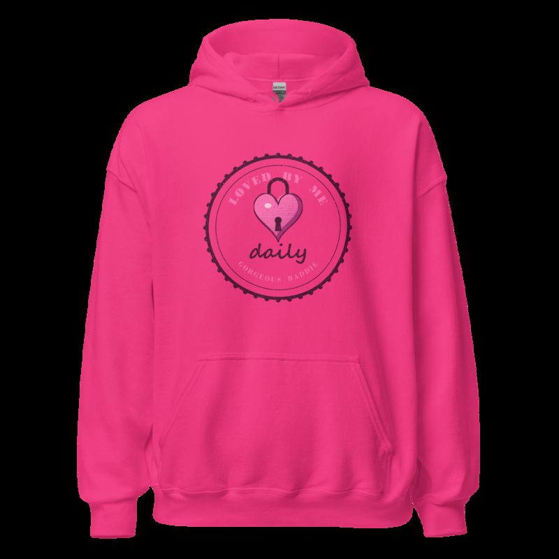 Gorgeous Baddie Loved By Me Daily Boutique Hoodie White Heliconia