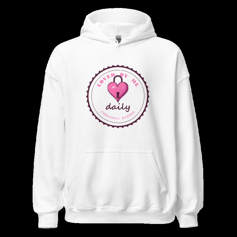 Gorgeous Baddie Loved By Me Daily Boutique Hoodie White White