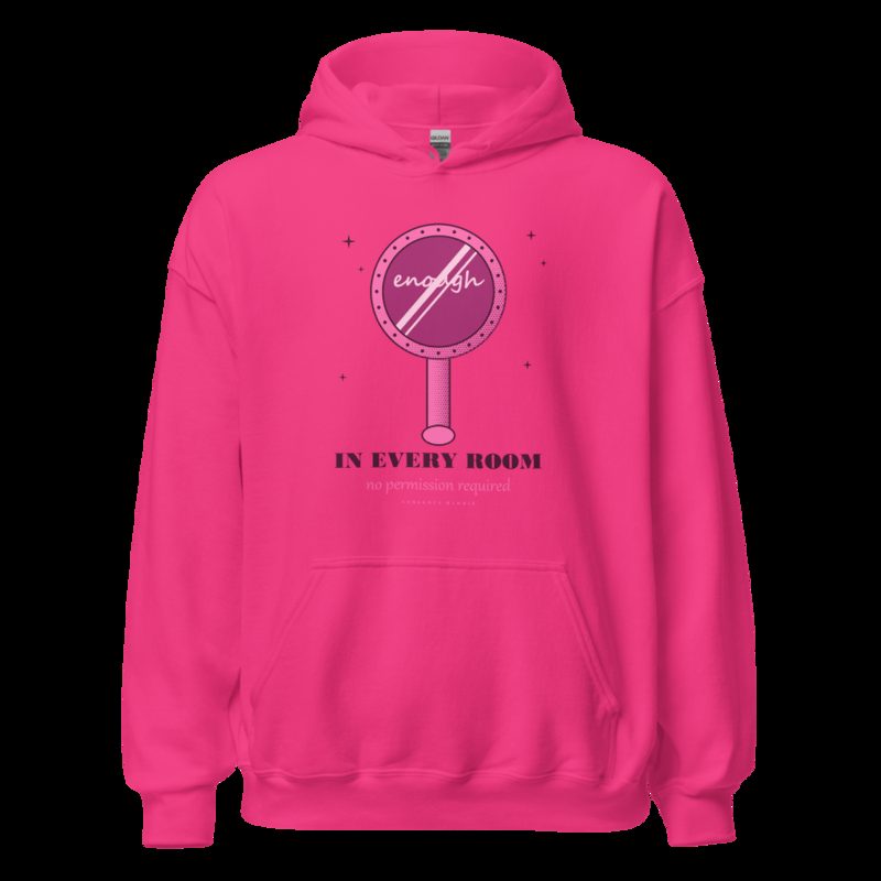 Gorgeous Baddie Enough In Every Room Boutique Hoodie White Heliconia