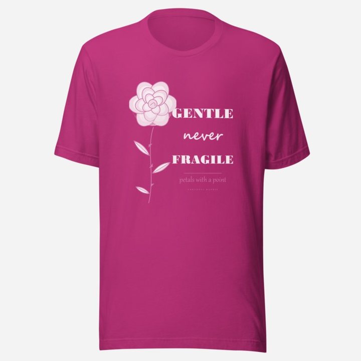 Gorgeous Baddie Gentle Never Fragile Boutique Tee in Berry